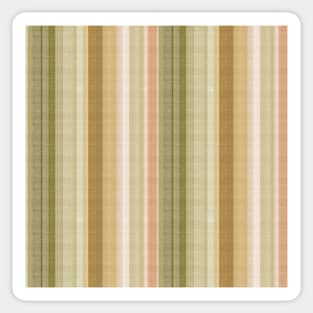 Linen texture earth tones vertical stripes Sticker